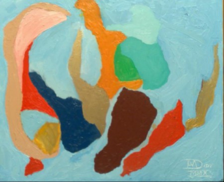 Toro morente, olio su tavola, cm 40x49, 2010. MUSEO DI FONTE NUOVA (ROMA)